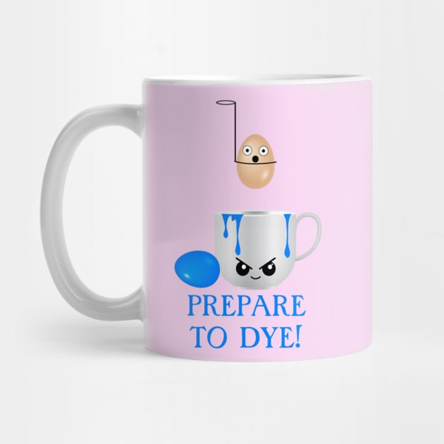 Funny Easter Prepare to Dye Blue Eggs by HolidayBug